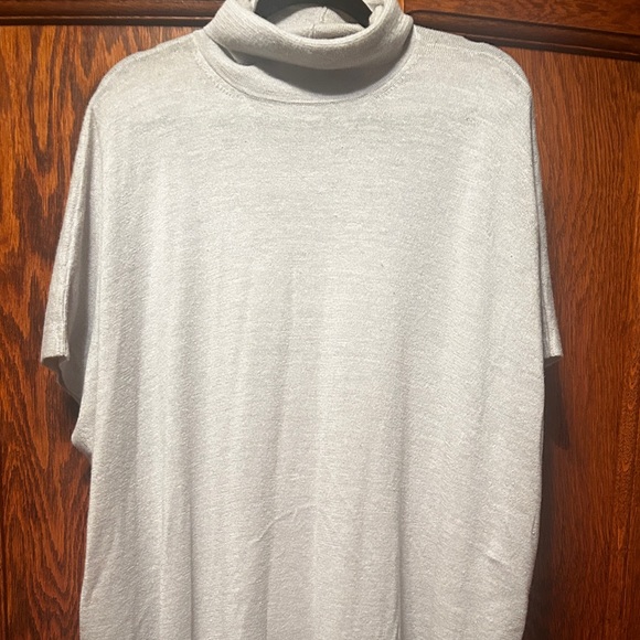 LAUREN MANOOGIAN Turtleneck Caftan Overcast (Pale Grey) size 1 - Picture 2 of 7